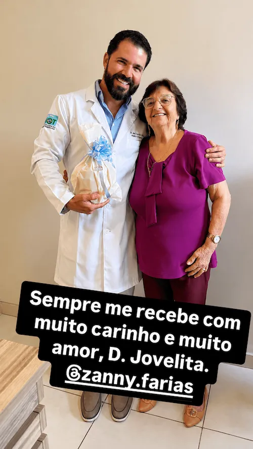 Depoimento de paciente em consulta com Dr. José Carlos